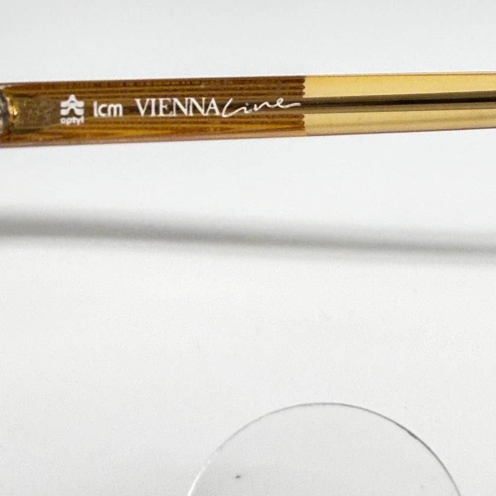 Vienna Line 1563 Vintage Eyeglasses Frames Amber Slovenia Optyl Oversized Square